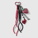1 wine red flower heart keychain Picture3