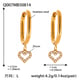Q007-Gold U-shaped heart earrings-large Picture2