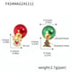 F424-Red and green beads asymmetrical Christmas earrings Picture3
