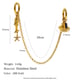 Double-ended buckle chain pendant - gold - pearl shell Picture5
