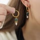 F226-Yellow Natural Stone Earrings Picture2