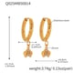 Q025-Golden Flower Crown Earrings Picture5