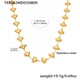 TXP362-Gold Heart Hollow Necklace 42+5cm