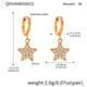 Q054-Golden Five-pointed Star Zircon Earrings-M Picture5