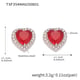 TXF354-Steel Heart Zircon Earrings Picture5