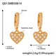 Q013-Golden Heart Zircon Earrings Picture10