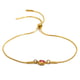 Pull-out Thin Snake Chain Round Zircon Bracelet - Gold - Red Steel Wave Picture6