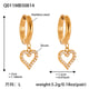 Q011-Gold Heart Earrings-Large Picture8