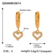 Q008-Gold Heart Earrings-Small Picture3