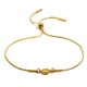 Pull-out thin snake chain round zirconium bracelet - gold - golden zirconium Picture12