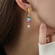 F224-Blue Natural Stone Earrings Picture2