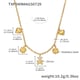 TXP349-Golden Bear Zircon Necklace 41+5cm