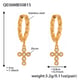 Q036-Golden Cross Zircon Earrings Picture7