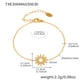 TXE306-Weiß 5A Zirkon Sonnenblumen Gold Armband 15 + 5 cm Bild9