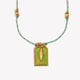 Hand-woven colored rope dripping oil tuna tarot card - gold green Picture5