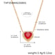 TXP354-Gold Heart Zircon Necklace 43+5cm Picture2