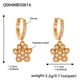 Q004-Golden full diamond zircon earrings Picture4