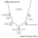 TXP349-Steel Bear Zircon Necklace 41+5cm Picture3