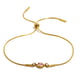 Pull-out Thin Snake Chain Round Zircon Bracelet - Gold - Pink Zirconium Picture7