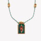 Hand-woven colored rope oil drop sun tarot card - gold and blue Picture3
