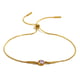 Pull-out Thin Snake Chain Round Zircon Bracelet - Gold - Blue Picture11