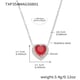 TXP354-Steel Heart Zircon Necklace 43+5cm Picture3