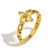 Flower Zircon Chain Ring-Golden/number 6 Picture7