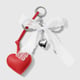 1 red heart keychain