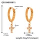 Q035-Golden Cross Zircon Earrings Picture6