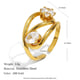 Symmetrical Double-Headed Zircon Open Ring-Gold Picture5