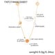 TXP274-Yellow Square Gold Necklace 81+5cm Picture5