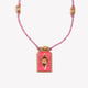 Hand-woven colored rope oil drop sun tarot card - gold and red Picture2