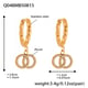 Q048-Golden double ring zircon earrings Picture8