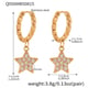 Q056-Golden Five-pointed Star Zircon Earrings Picture8