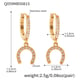 Q059-Golden Horseshoe Buckle Full Diamond Zircon Earrings Picture4