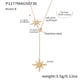 P1177-B Golden Eight-pointed Star Zircon Necklace 51+5cm Picture3