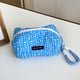 Handbag. Quilted blue plaid pillow bag Picture2