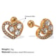 EH940WEG White Diamond Gold Stud Earrings Picture5