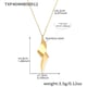 TXP404-Gold Geometric Necklace 40+5cm