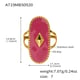A719-Rose Red Oil Drop Geometric Ring/No.7 Picture4