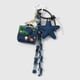 1 donkerblauwe kleine tas ster sleutelhanger 