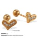 EH941WEG White Diamond Gold Stud Earrings Picture6