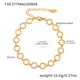 TXE377-Gold Circle Zircon Bracelet 17+5cm Picture5