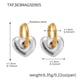 TXF383-Steel Color Heart Earrings Picture3