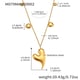 M079-Gold Heart Sweater Chain 80+5cm