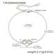 TXE384-Steel Color Heart 8 Zircon Bracelet 16+5cm Picture4