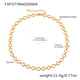TXP377-Gold Circle Zircon Necklace 36+5cm Picture2