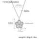 TXP373-Steel Five-Leaf Flower Necklace 41+5cm Picture3