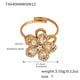 TXA406-Gold Rotating Five-Leaf Flower Zircon Ring-Size 7 Picture2