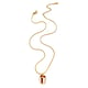 Gold gift box necklace 